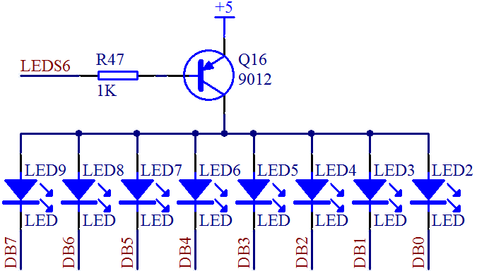 图 4-12 LED 小灯电路图